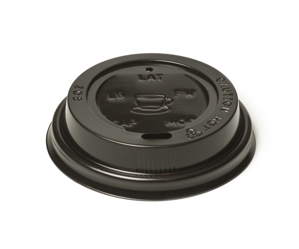 GMK deksel voor 8oz - zwart  - 100 st