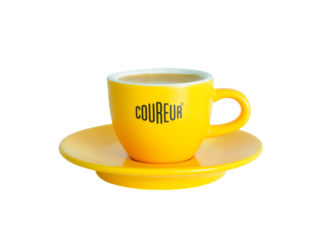 Espresso kopje + schoteltje Coureur | 7cl (Geel)