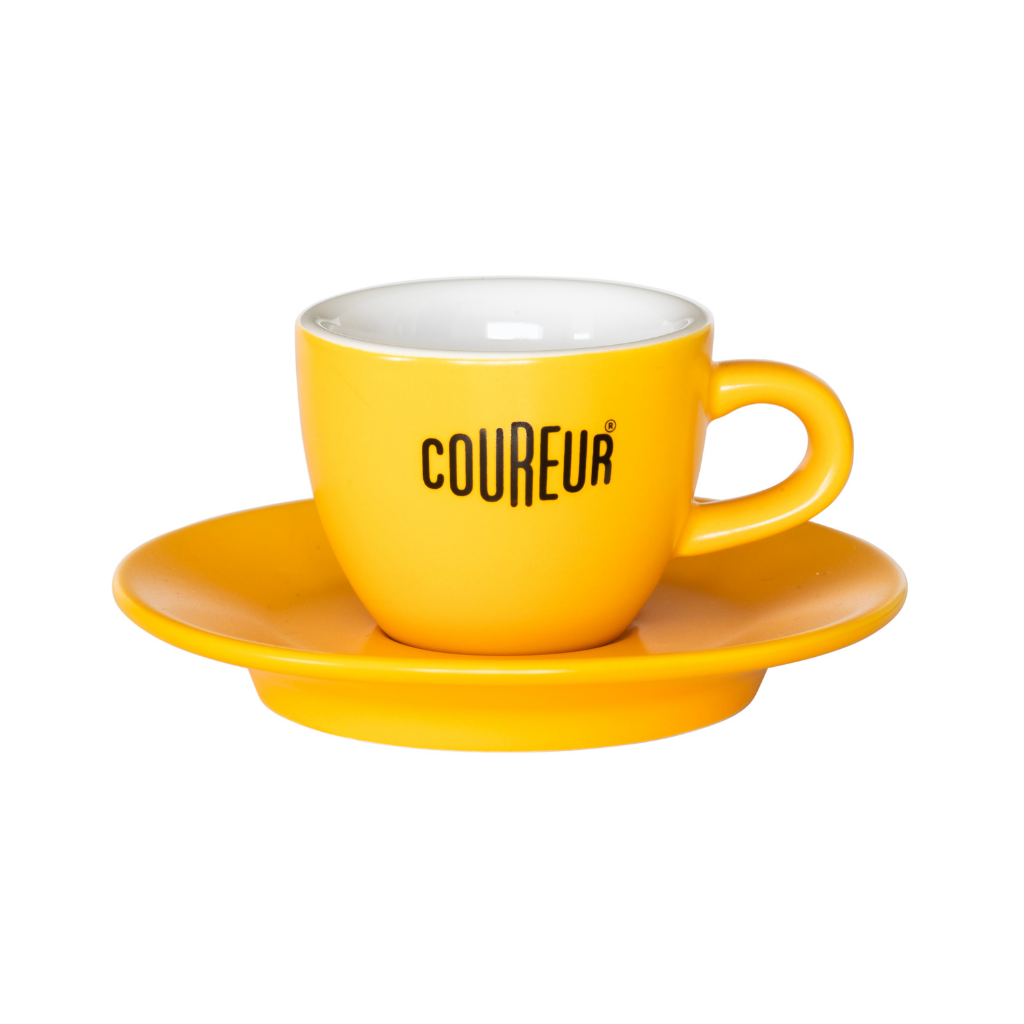 [TN0517] Espresso kopje + schoteltje Coureur | 7cl (Geel)