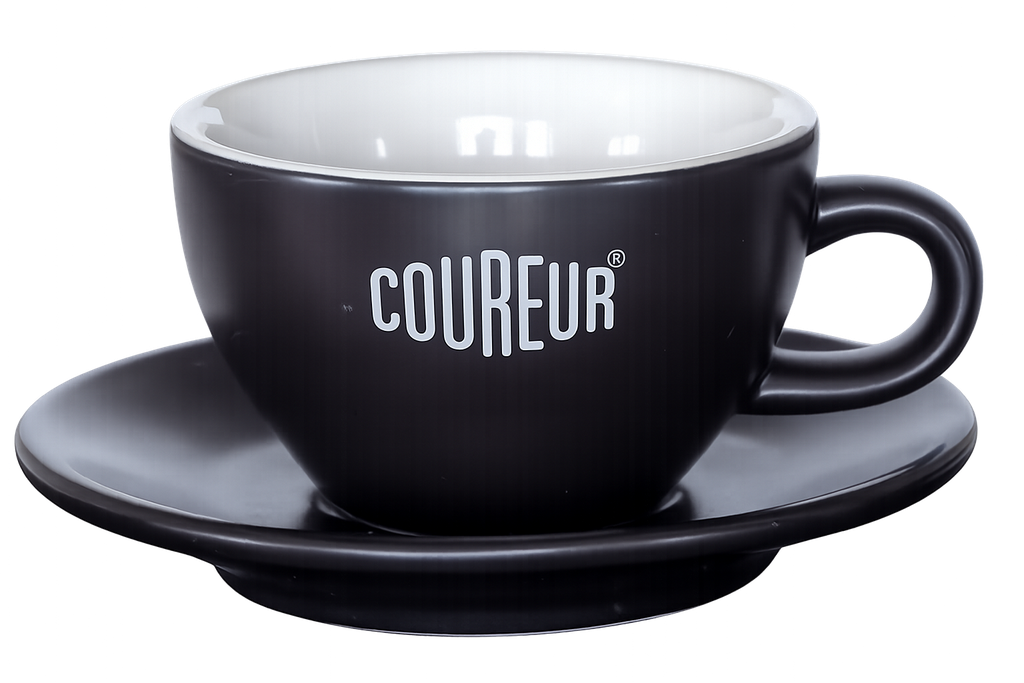 Cappuccino kopje + schoteltje Coureur | 21cl (Zwart)