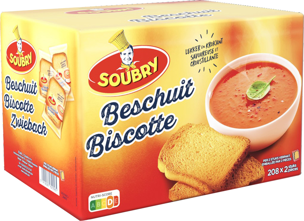 [TF1017] Soubry | Beschuiten | 208st (2x7,5g) 
