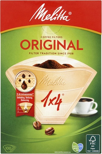 [TN0006] Melitta | Filterpapier 1x 4 | 100 st