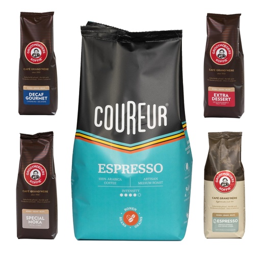 [KZ1055] Ontdekkingspakket koffie BONEN | 1,5kg