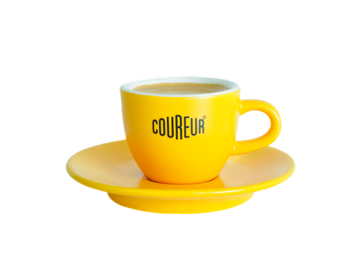 [TN0517] Espresso kopje + schoteltje Coureur | 7cl (Geel)