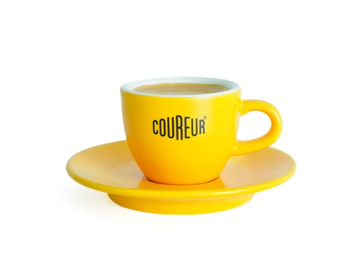 [TN0517] Espresso kopje + schoteltje Coureur | 7cl (Geel)